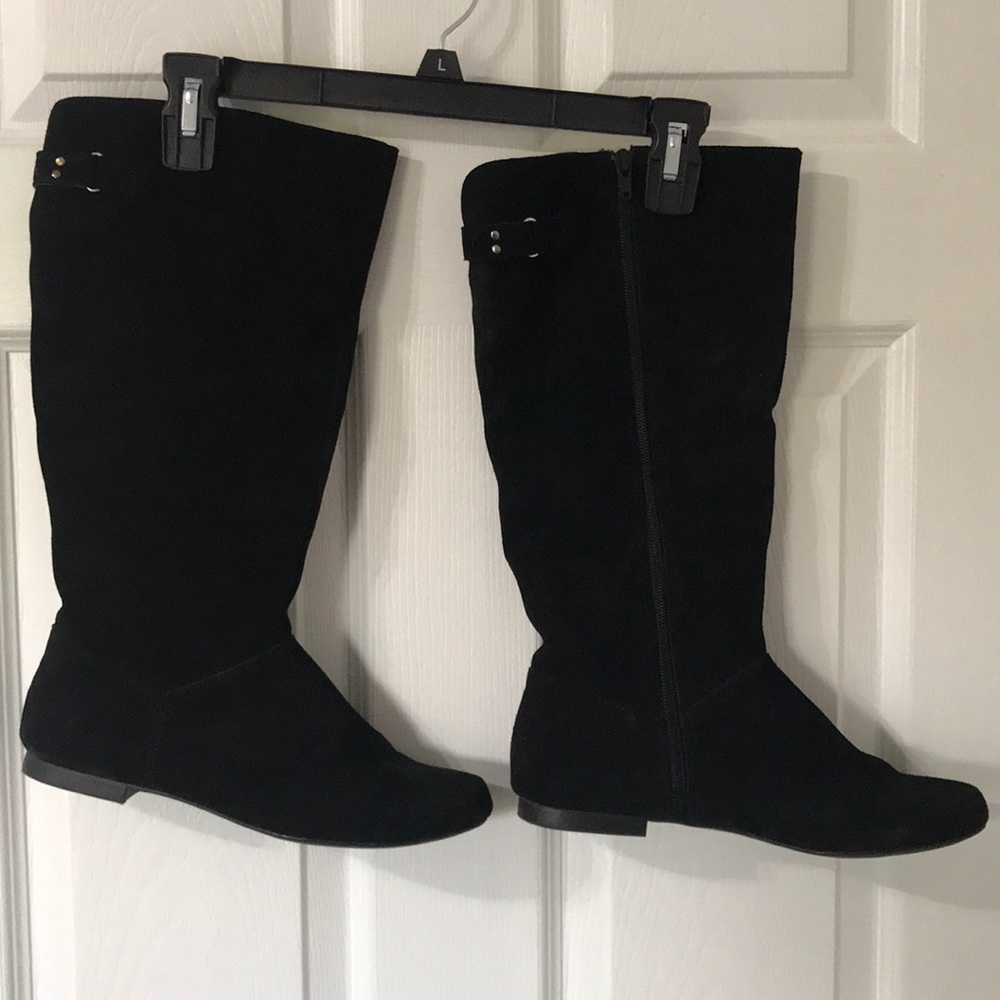 Style & Co. Black Genuine Suede Boots